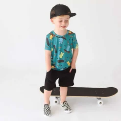 Posh Peanut Black French Terry Shorts Store