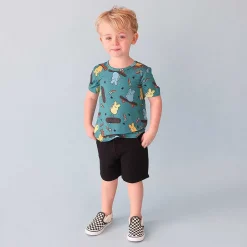 Posh Peanut Black French Terry Shorts Store