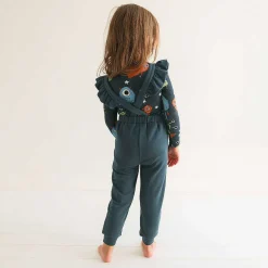 Posh Peanut Fleece Ruffled Overalls Cheap
