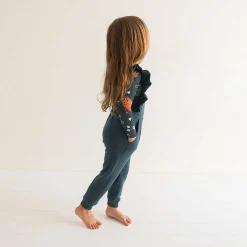 Posh Peanut Fleece Ruffled Overalls Cheap