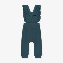 Posh Peanut Fleece Ruffled Overalls Cheap