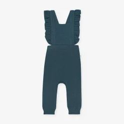 Posh Peanut Fleece Ruffled Overalls Cheap