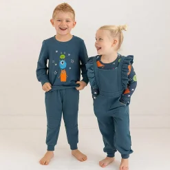 Posh Peanut Fleece Ruffled Overalls Cheap