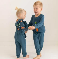 Posh Peanut Fleece Ruffled Overalls Cheap
