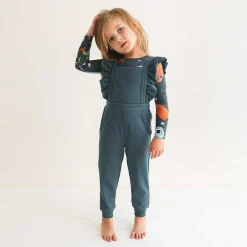 Posh Peanut Fleece Ruffled Overalls Cheap