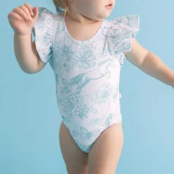 Posh Peanut Flutter Sleeve One Piece Swimsuit Clearance