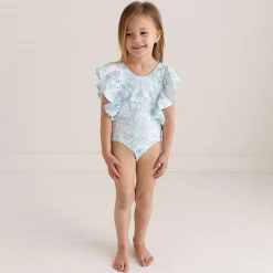 Posh Peanut Flutter Sleeve One Piece Swimsuit Clearance