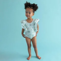 Posh Peanut Flutter Sleeve One Piece Swimsuit Cheap