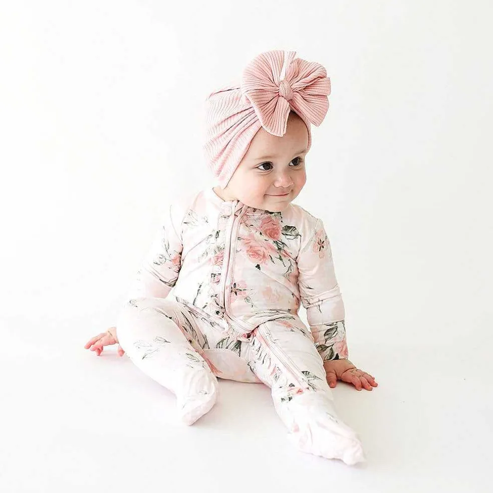 Posh Peanut Footie Ruffled Zippered One Piece Fashion