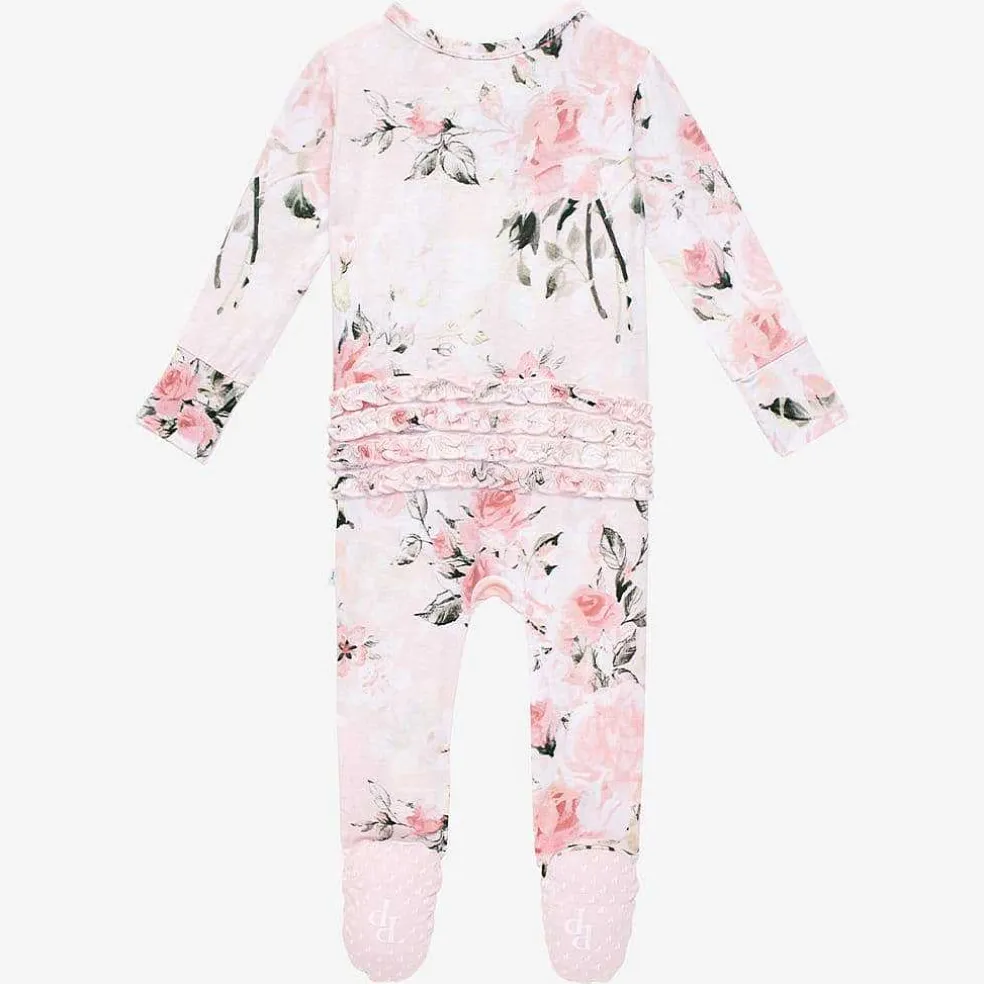 Posh Peanut Footie Ruffled Zippered One Piece Fashion