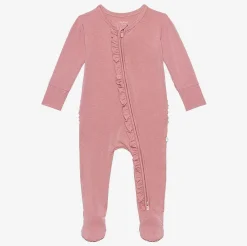 Posh Peanut Footie Ruffled Zippered One Piece Hot