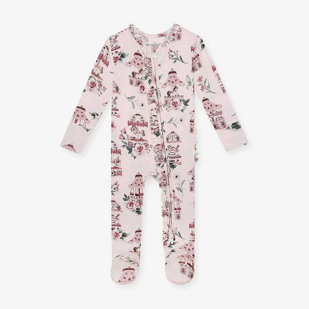 Posh Peanut Footie Ruffled Zippered One Piece Cheap