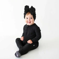 Posh Peanut Footie Ruffled Zippered One Piece Fashion