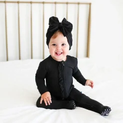Posh Peanut Footie Ruffled Zippered One Piece Fashion