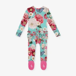 Posh Peanut Footie Ruffled Zippered One Piece Fashion