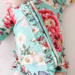 Posh Peanut Footie Ruffled Zippered One Piece Fashion