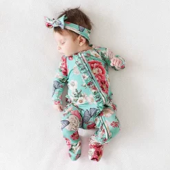 Posh Peanut Footie Ruffled Zippered One Piece Fashion