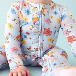 Posh Peanut Footie Ruffled Zippered One Piece Flash Sale