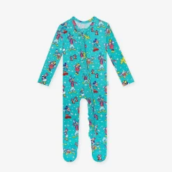 Posh Peanut Footie Ruffled Zippered One Piece Cheap