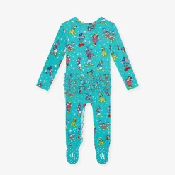 Posh Peanut Footie Ruffled Zippered One Piece Cheap