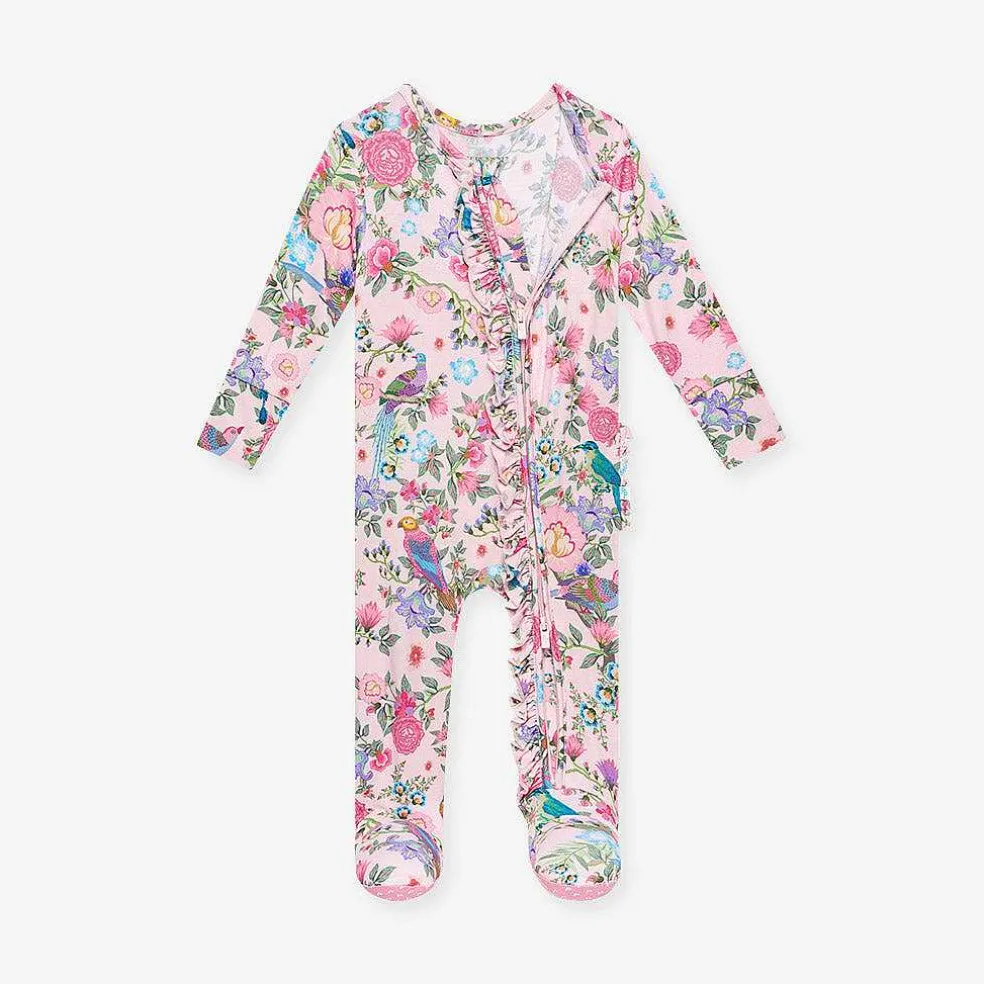 Posh Peanut Footie Ruffled Zippered One Piece Best