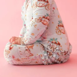 Posh Peanut Footie Ruffled Zippered One Piece Online