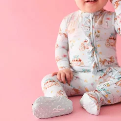 Posh Peanut Footie Ruffled Zippered One Piece Online