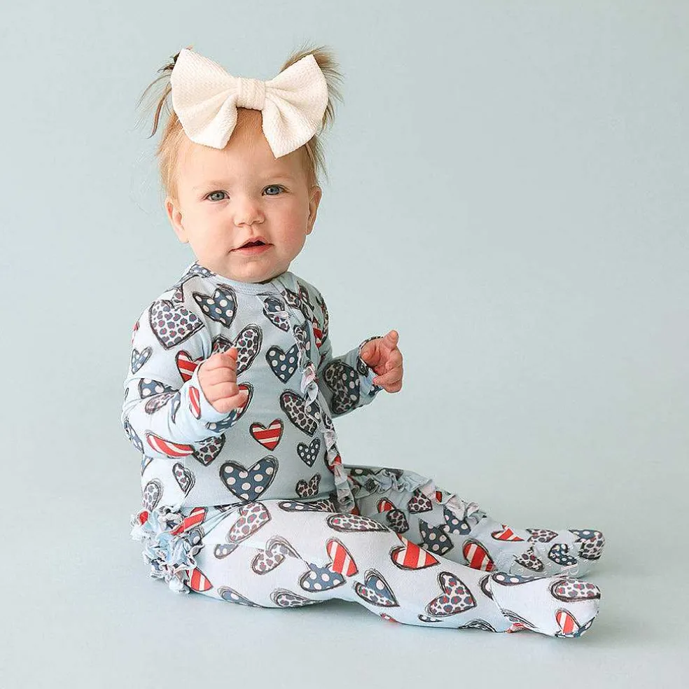 Posh Peanut Footie Ruffled Zippered One Piece Best