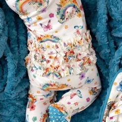 Posh Peanut Footie Ruffled Zippered One Piece Hot