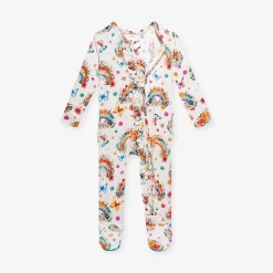 Posh Peanut Footie Ruffled Zippered One Piece Hot