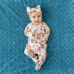 Posh Peanut Footie Ruffled Zippered One Piece Hot