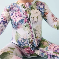 Posh Peanut Footie Ruffled Zippered One Piece Best Sale