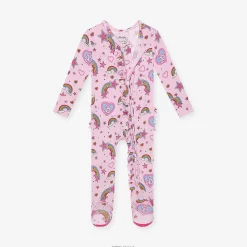 Posh Peanut Footie Ruffled Zippered One Piece Discount