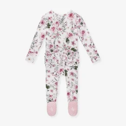 Posh Peanut Footie Ruffled Zippered One Piece Sale