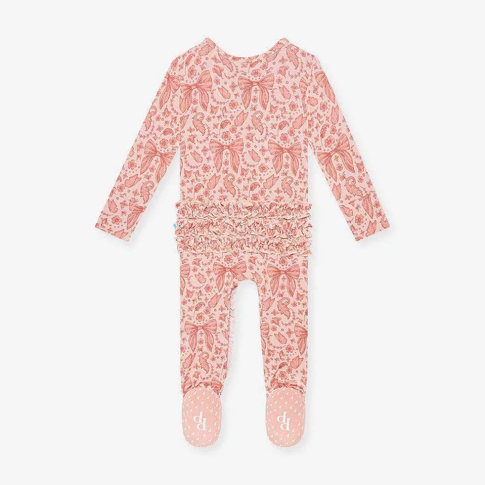 Posh Peanut Footie Ruffled Zippered One Piece Best