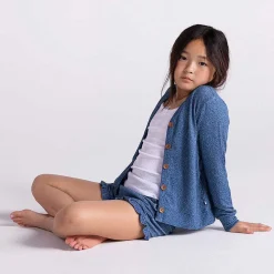 Posh Peanut French Terry Button Cardigan Best