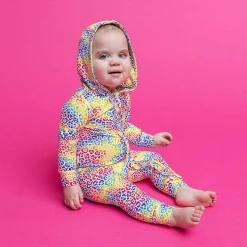 Posh Peanut French Terry Hooded Ruffle Romper Online