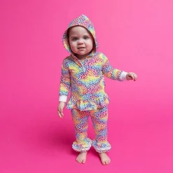 Posh Peanut French Terry Long Sleeve Ruffled Zippered Hoodie Cheap