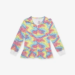 Posh Peanut French Terry Long Sleeve Ruffled Zippered Hoodie Cheap