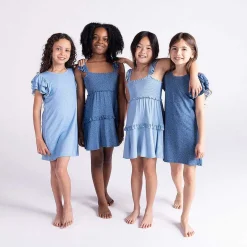 Posh Peanut French Terry Ruffled Dress Outlet