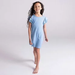 Posh Peanut French Terry Ruffled Dress Outlet