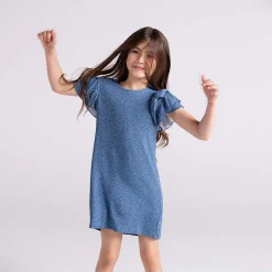 Posh Peanut French Terry Ruffled Dress Online