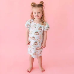 Posh Peanut French Terry Ruffled Dress Hot