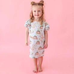 Posh Peanut French Terry Ruffled Dress Hot