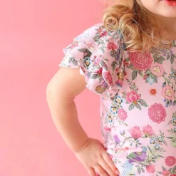Posh Peanut French Terry Ruffled Dress Sale