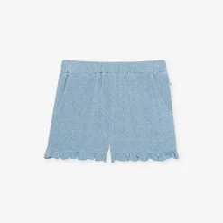 Posh Peanut French Terry Ruffled Shorts Clearance