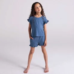 Posh Peanut French Terry Ruffled Shorts Shop