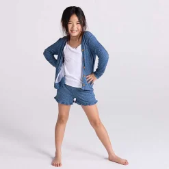 Posh Peanut French Terry Ruffled Shorts Shop