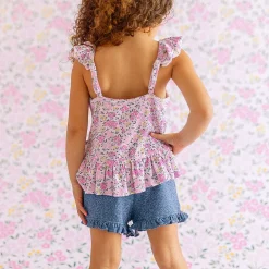 Posh Peanut French Terry Ruffled Shorts Shop