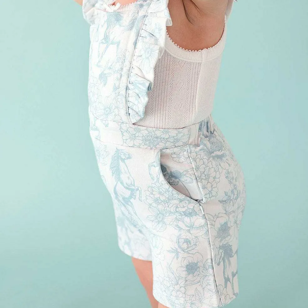 Posh Peanut French Terry Short Overalls Best
